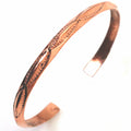 Navajo Sunburst Copper Cuff Bracelet, Handmade by Shirley Plummer