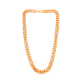 Men's Solid Copper Cuban Link Curb Chain Necklace, 24 Inches