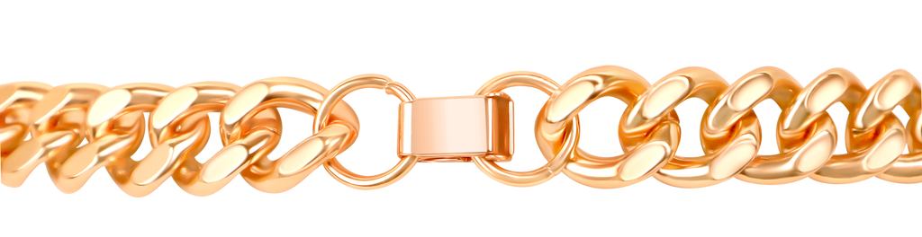 Men's Solid Copper Cuban Link Curb Chain Necklace, 24 Inches