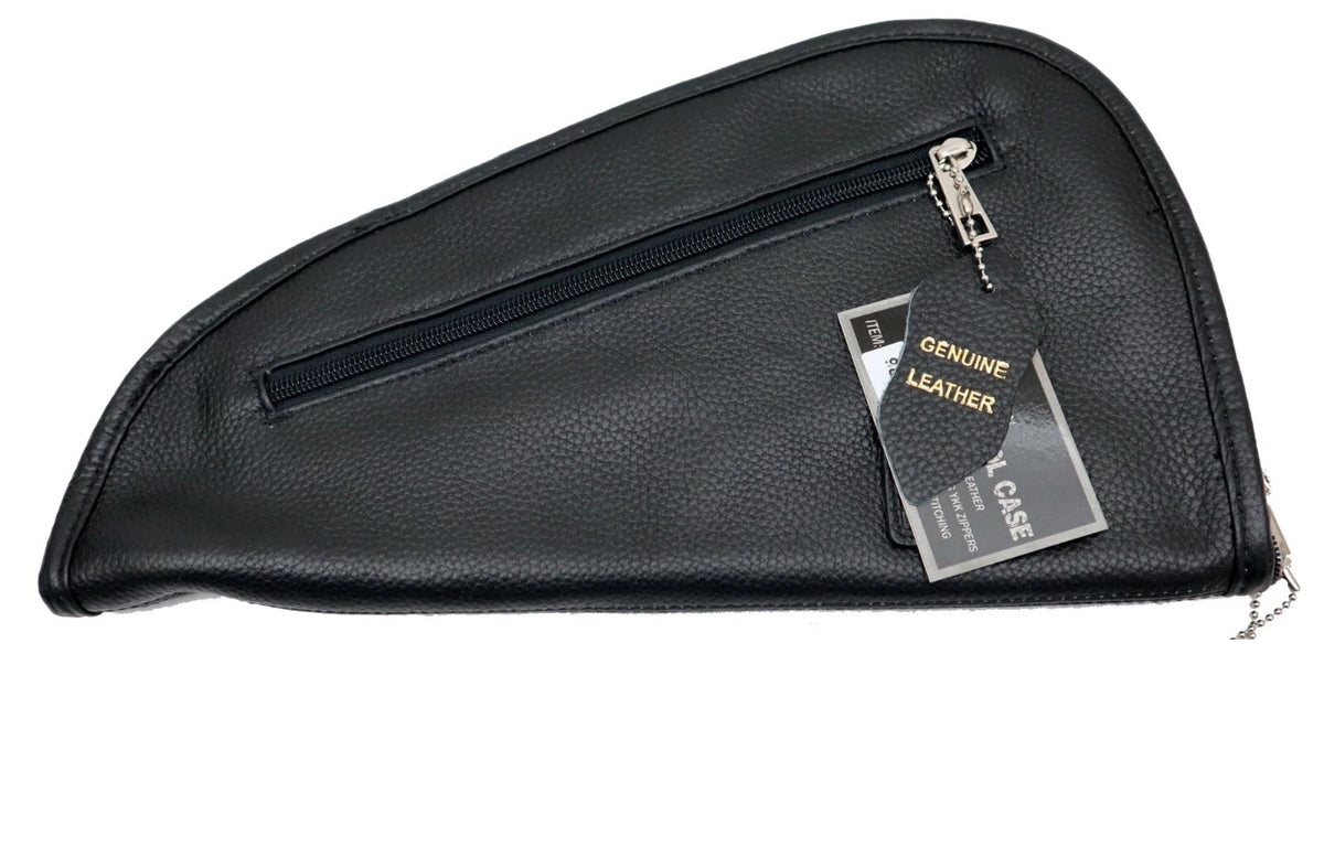 Leather pistol rug, large, black