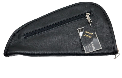 Leather pistol rug, large, black