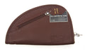 Genuine leather pistol rug, medium, brown